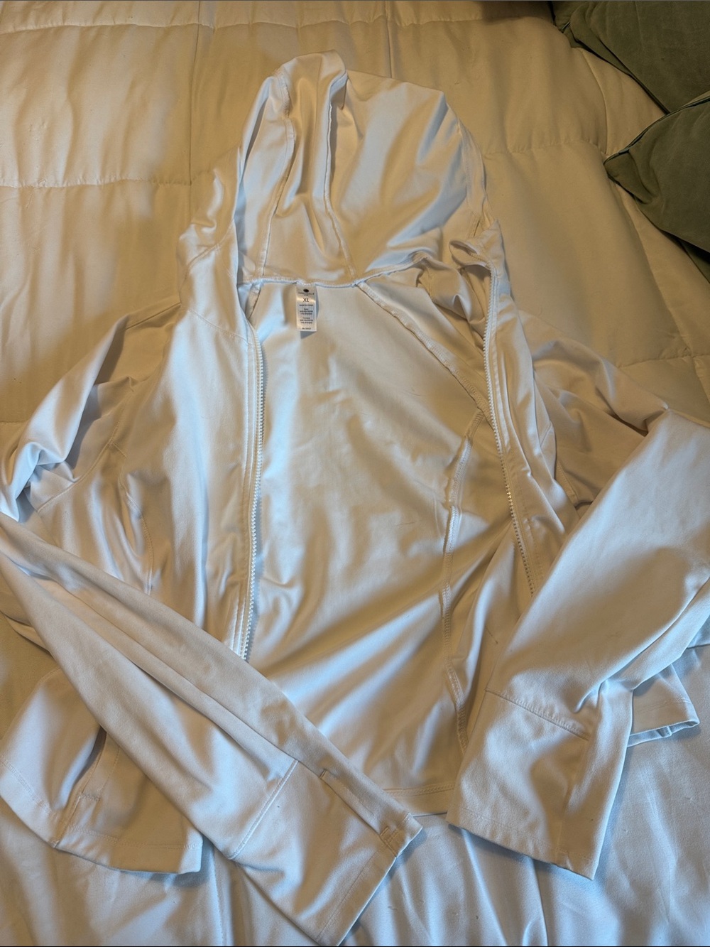 Yogalicious White Lightweight Hooded Utility Jacket